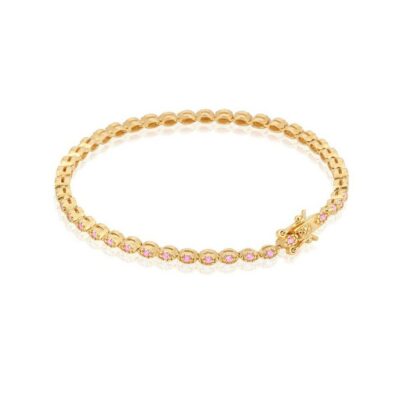 Dam Fritz Olsson  | Gynning Jewelry Time To Glow T-Armband Guld – Pink